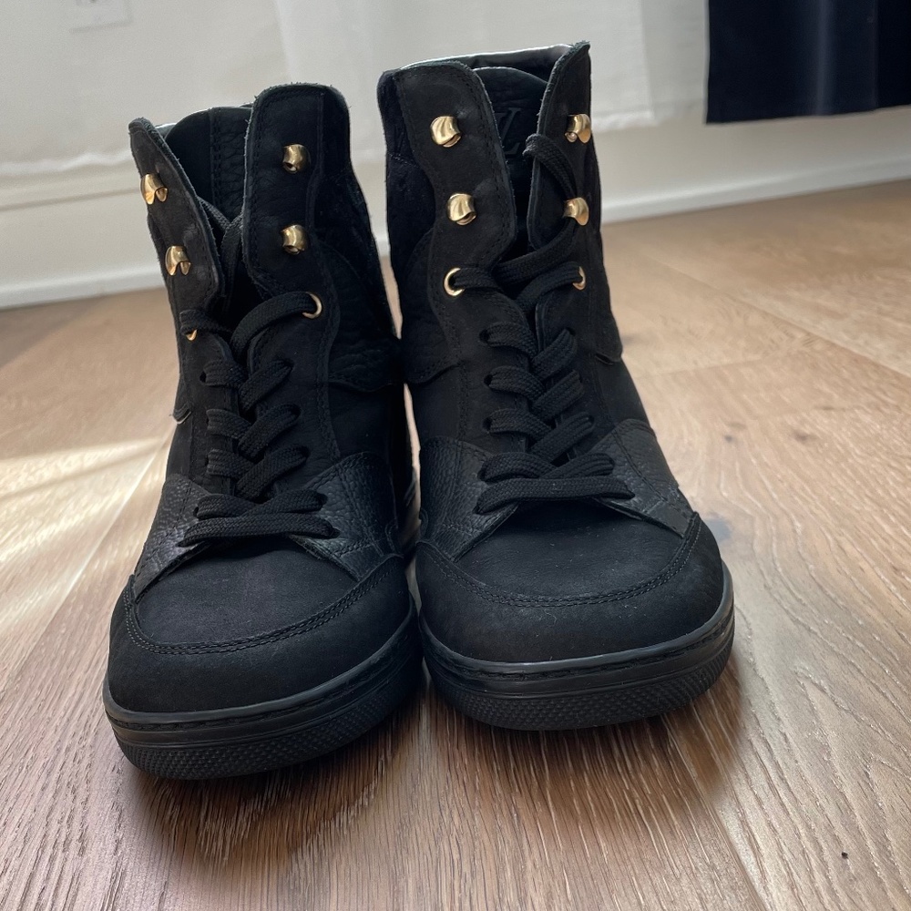 Louis Vuitton high top sneakers with platform
